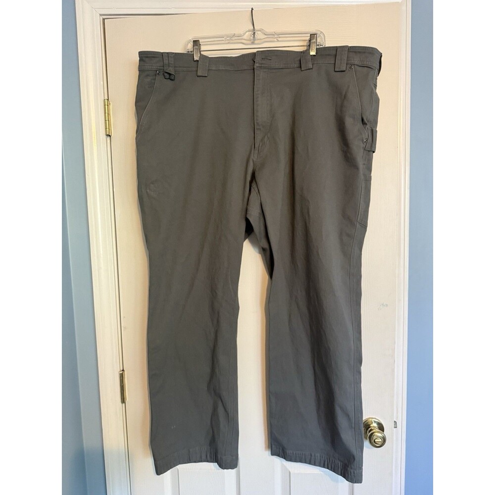 Duluth Pants Mens 48x32 Gray Flex Fire Hose Carpenter Cotton Spandex Relaxed Fit